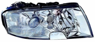 Передня права фара Skoda Superb (3U) 2002-2008, електричне регулювання, із коректором, без ламп (D2S/H3*2/PY21W/W5W) Depo 665-1109RMLEHMF