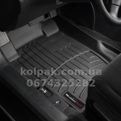 Floor mats for Honda Accord 2003-2008, USA, with raised edges, front, black, Weathertech 440601 — photo 2