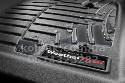 Floor mats for Jeep Compass 2017-, with raised edges, rear, black, Weathertech 4412052 — photo 4