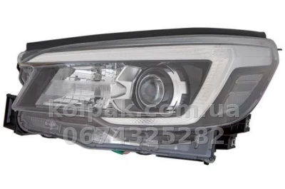 Передня права фара Subaru Forester (SK) 2018-2021, електричне регулювання, із коректором, без ламп (LED/WY21W/W5W), Depo, 1201104RMLDEM2