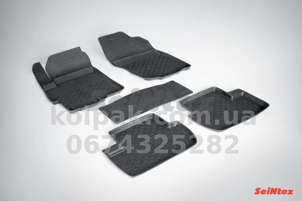 Floor mats for Mitsubishi Lancer 10 2007-2017, Rubber, 5 pcs, Seintex, 82004 Floor mats for Mitsubishi Lancer 10 2007-2017, Rubber, 5 pcs, Seintex, 82004 β photo 1
