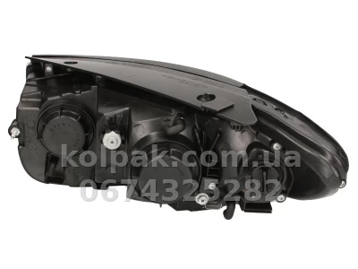 Front right headlight Hyundai Santa Fe 2 2005-2010, H7/H7, with indicator, black frame, Depo, 221-1144R-LDEM2 — photo 2