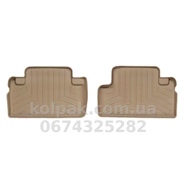 Floor mats for Infiniti EX 2007-2013/QX50 2014-2016, with raised edges, rear, beige, Weathertech 451552 Floor mats for Infiniti EX 2007-2013/QX50 2014-2016, with raised edges, rear, beige, Weathertech 451552 β photo 1