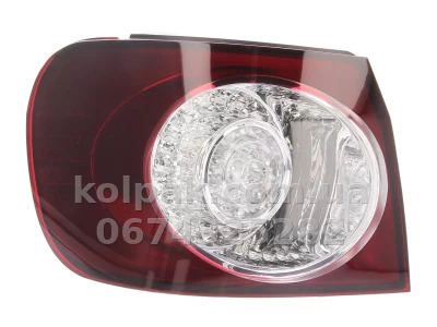 Задній лівий ліхтар Volkswagen Golf Plus 2005-2009, зовнішній LED, Depo, 441-1972L-AE