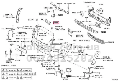 Oryginalny prawy wspornik mocowania przedniego zderzaka Toyota Rav4 2010-2012, 5253542030 — zdjęcie 3