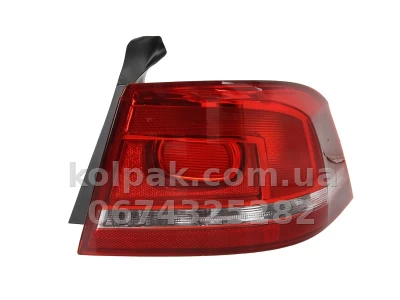 Задній ліхтар Volkswagen Passat B7 2011-2014, правий, зовнішній, світла смуга, Depo, 441-19C2R-UE