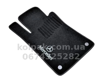 Ворсові килимки в салон Mercedes-Benz E-Class W211/CLS-Class C219 2002-2009, задній привід, чорні, 5 шт., AVTM BLCCR1343 — фото 2