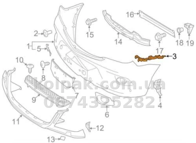 Lewy wspornik mocowania przedniego zderzaka Mercedes-Benz Sprinter 2013-2018, AVTM, A9068890014, 184628931 — zdjęcie 2