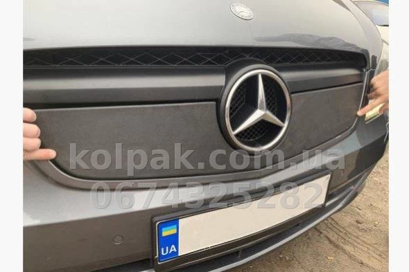 Winter grille cover for Mercedes Vito 2010-2015 upper section, gloss AVTM FLGL012312 Winter grille cover for Mercedes Vito 2010-2015 upper section, gloss AVTM FLGL012312 β photo 1
