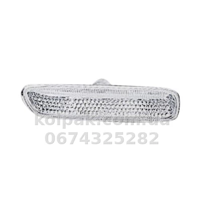 Лівий покажчик повороту BMW 3-Series (E46) 1998-2001, на крилі, білий, Depo, 444-1403L-UE-C Лівий покажчик повороту BMW 3-Series (E46) 1998-2001, на крилі, білий, Depo, 444-1403L-UE-C