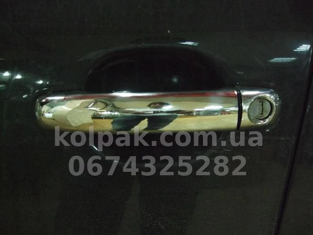 Chrome door handle covers (4 pcs), with opening for sensor) Audi Q7 2006-, OmsaLine, 1109043 Chrome door handle covers (4 pcs), with opening for sensor) Audi Q7 2006-, OmsaLine, 1109043 β photo 1