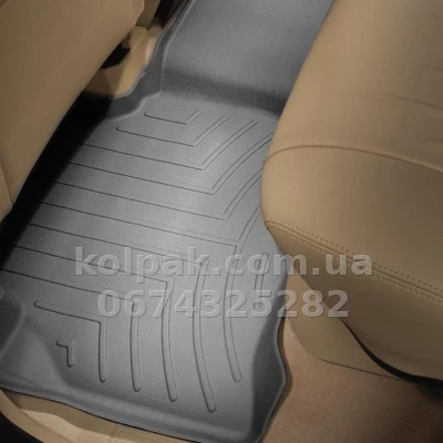 Floor mats for Land Rover Discovery 2005-2012, with raised edges, rear, grey, Weathertech 460462 — photo 2