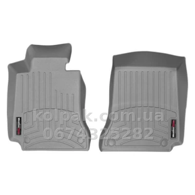 Килимки в салон Mercedes-Benz C-Class W204 2008-2014, з бортиком, передні, сірі, Weathertech 464701