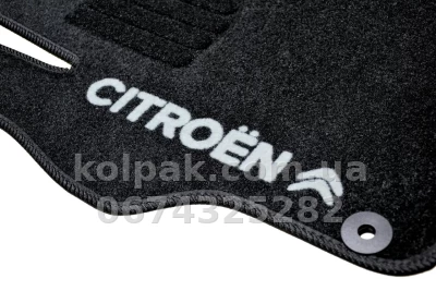 Ворсові килимки в салон Citroen C-Elysee 2012-, чорні, 5 шт., AVTM BLCCR1112 — фото 6