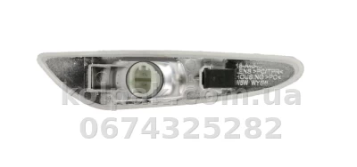 Передній лівий покажчик повороту BMW 1 E81/E87 2004-2011/3 E90/E91 2006-2008, без патрона, на крилі, білий Depo 444-1405L-UQ-C — фото 2