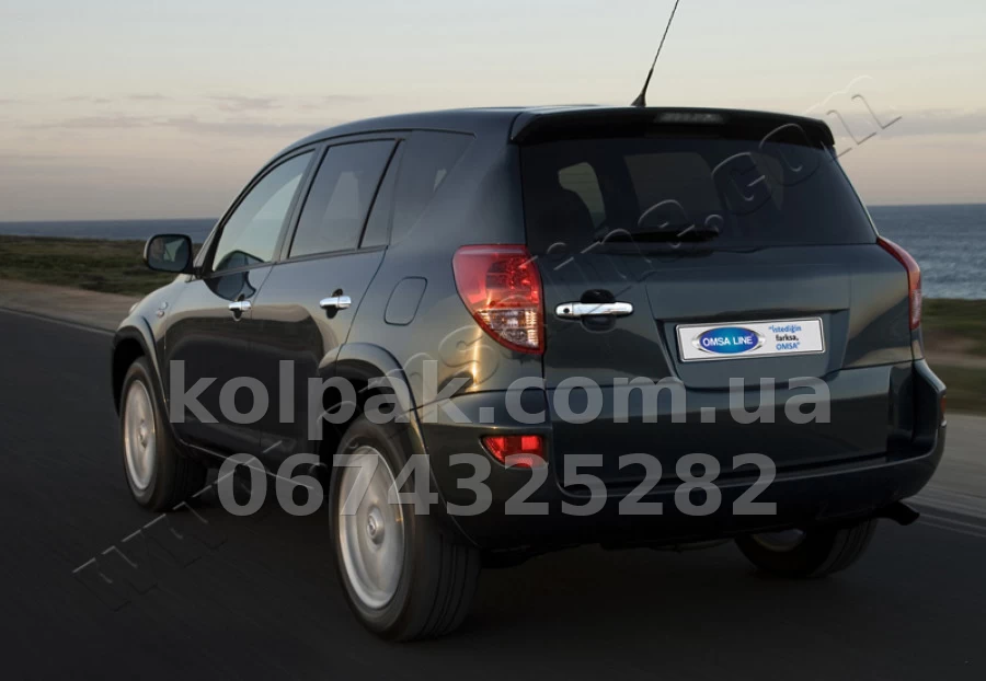 Chrome door handle covers (4 pcs) Toyota Rav4 2006-2012, OmsaLine, 7005043 Chrome door handle covers (4 pcs) Toyota Rav4 2006-2012, OmsaLine, 7005043 β photo 1