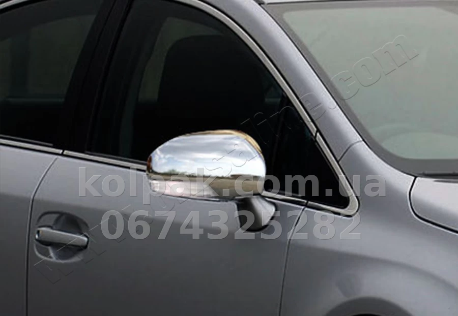 Chrome mirror covers (2 pcs) Toyota Avensis 2009-, OmsaLine, 7012111 Chrome mirror covers (2 pcs) Toyota Avensis 2009-, OmsaLine, 7012111 β photo 1