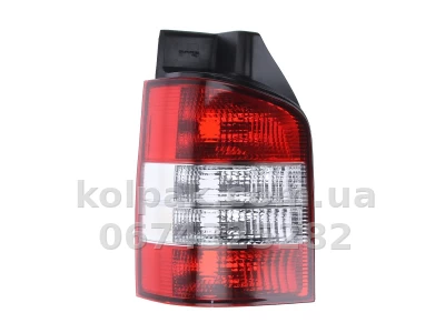 Задній лівий ліхтар Volkswagen T5 2003-2009, кількість дверей — 1, біло-червоний, Depo, 441-1957L-UE-CR