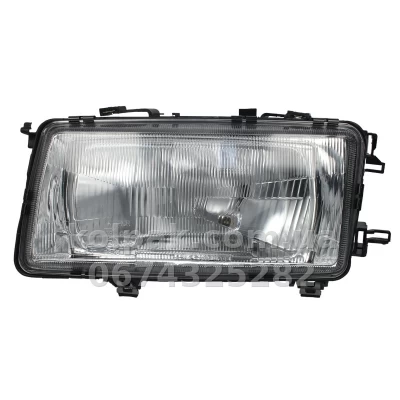 Передня ліва фара Audi 80 1986-1991, H4, електричне/механічне регулювання, Depo, 441-1107L-LD-EM