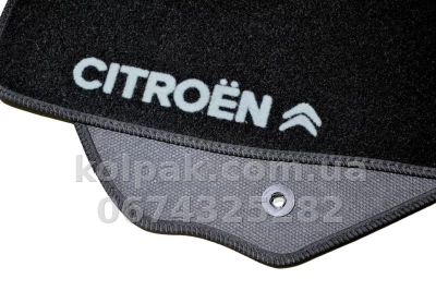 Ворсові килимки в салон Citroen C-Elysee 2012-, чорні, 5 шт., AVTM BLCCR1112 — фото 5