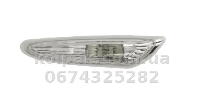 Передній лівий покажчик повороту BMW 1 E81/E87 2004-2011/3 E90/E91 2006-2008, без патрона, на крилі, білий Depo 444-1405L-UQ-C Передній лівий покажчик повороту BMW 1 E81/E87 2004-2011/3 E90/E91 2006-2008, без патрона, на крилі, білий Depo 444-1405L-UQ-C