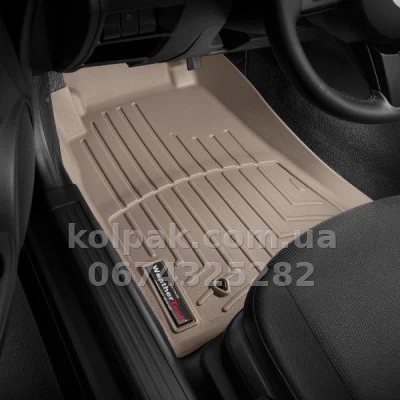 Килимки в салон Mazda MX-5 2006-2015, з бортиком, передні, бежеві, Weathertech 452621 — фото 2