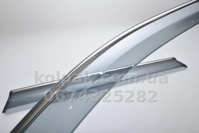 Вітровики з хромом на скотчі Toyota Camry 50/55 2012–2017 Європа HAVOC — фото 3