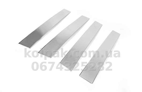 Chrome door pillar trims (4 pcs) Ford Focus 2005-2011, Carmos, 6459377 Chrome door pillar trims (4 pcs) Ford Focus 2005-2011, Carmos, 6459377 β photo 1