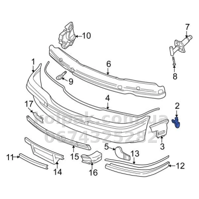 Left front bumper mounting bracket BMW 7-Series E38 1994-2002, AVTM, 51118193157, 180075933 Left front bumper mounting bracket BMW 7-Series E38 1994-2002, AVTM, 51118193157, 180075933 β photo 2