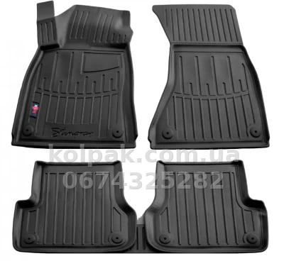 Поліуретанові килимки в салон Audi A6 C7 2011-2018, з бортиком, 5 шт., Stingray, 5030085