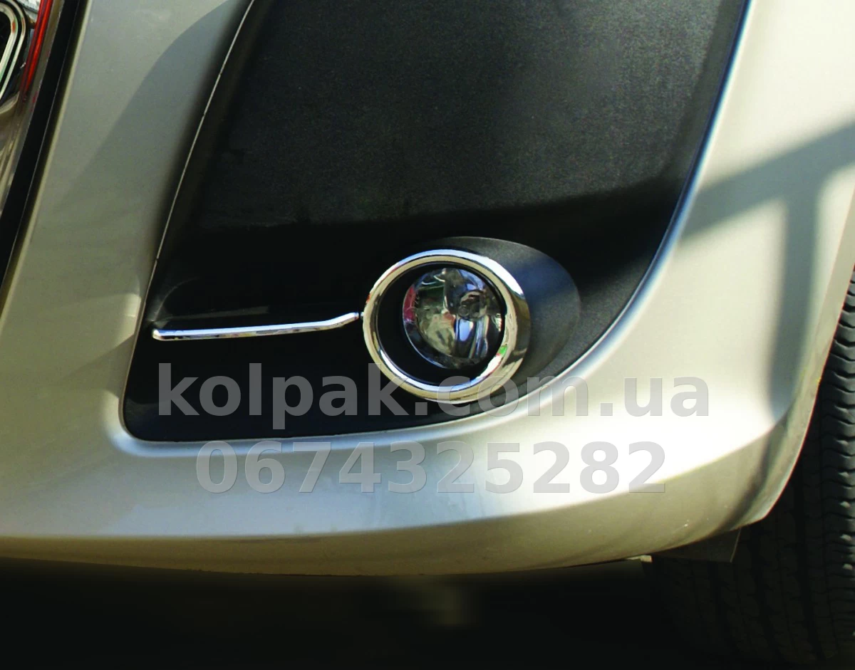 Chrome fog light surrounds (2 pcs) Fiat Doblo 2010-, Carmos, 6454369 Chrome fog light surrounds (2 pcs) Fiat Doblo 2010-, Carmos, 6454369 β photo 1