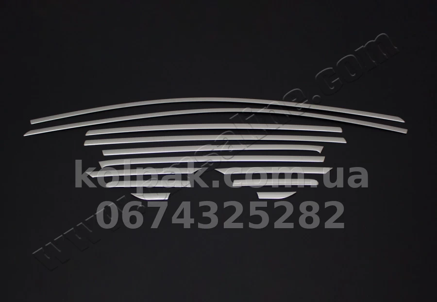 Chrome window trims (12 pcs, upper section) Ford Kuga 2013-, OmsaLine, 2616146U Chrome window trims (12 pcs, upper section) Ford Kuga 2013-, OmsaLine, 2616146U β photo 1