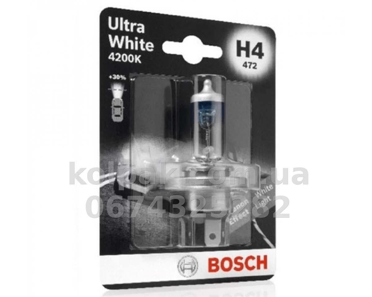 Żarówka samochodowa H4 Ultra White 12V 60/55W P43t (opakowanie blistrowe 1 szt.) Żarówka samochodowa H4 Ultra White 12V 60/55W P43t (opakowanie blistrowe 1 szt.) — zdjęcie 1