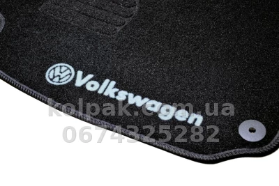 Ворсові килимки в салон Volkswagen Passat B5/B5+ 1996-2005, чорні, 5 шт., AVTM BLCCR1669 — фото 5