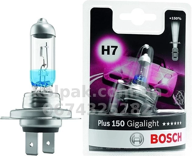 Żarówka samochodowa H7 Gigalight+150% 12V 55W PX26d (opakowanie blistrowe 1 szt.) Żarówka samochodowa H7 Gigalight+150% 12V 55W PX26d (opakowanie blistrowe 1 szt.) — zdjęcie 1