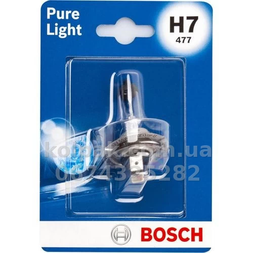 Żarówka samochodowa H7 Pure Light 12V 55W PX26d (opakowanie blistrowe 1 szt.) Żarówka samochodowa H7 Pure Light 12V 55W PX26d (opakowanie blistrowe 1 szt.) — zdjęcie 1