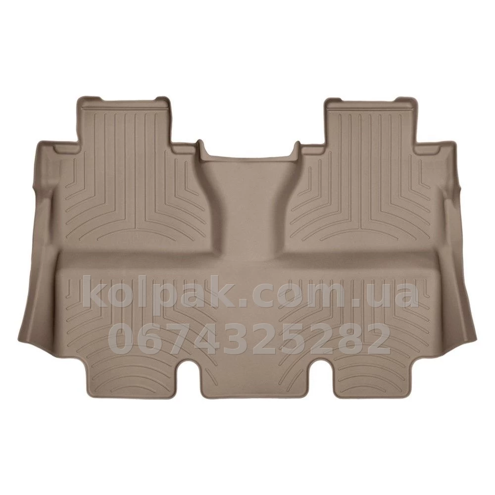 Floor mats for Toyota Tundra 2013-, Crew Max, with raised edges, rear, beige, Weathertech 450938 Floor mats for Toyota Tundra 2013-, Crew Max, with raised edges, rear, beige, Weathertech 450938 β photo 1