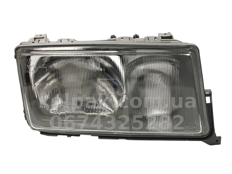 Front right headlight Mercedes-Benz C-Class W201 1982-1993, H4/H3, electric adjustment, Depo, 440-1114R-LD-E Front right headlight Mercedes-Benz C-Class W201 1982-1993, H4/H3, electric adjustment, Depo, 440-1114R-LD-E β photo 1