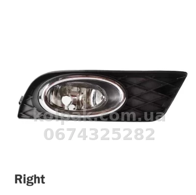 Передня права протитуманна фара Honda Civic 9 SD 2011-2013, без ламп (H11), із решіткою, Depo, 117-2010R-UQ Передня права протитуманна фара Honda Civic 9 SD 2011-2013, без ламп (H11), із решіткою, Depo, 117-2010R-UQ