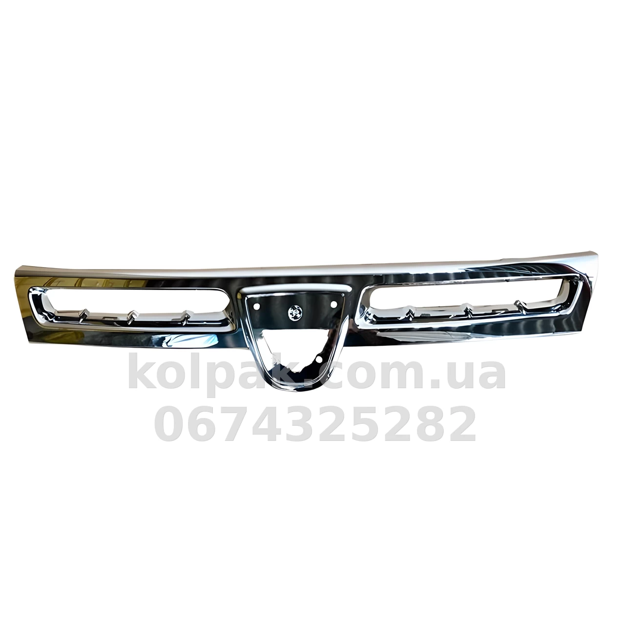 Решітка радіатора Dacia Duster 2010-2015, зовнішня, хромована, AVTM, 185627991 Решітка радіатора Dacia Duster 2010-2015, зовнішня, хромована, AVTM, 185627991 — фото 1