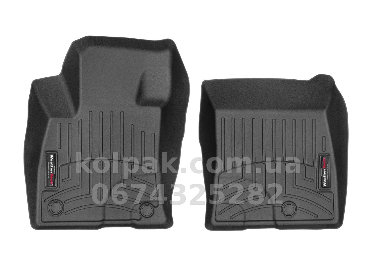 Floor mats for Ford Kuga/Escape 2020-, with raised edges, front, black, Weathertech 4415871 Floor mats for Ford Kuga/Escape 2020-, with raised edges, front, black, Weathertech 4415871 β photo 1