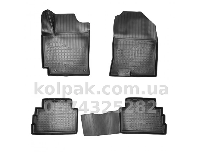 Polyurethane floor mats for Hyundai Kona 2017-, 3D, Norplast, NPA11-C31-370 Polyurethane floor mats for Hyundai Kona 2017-, 3D, Norplast, NPA11-C31-370 β photo 1