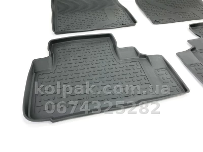Floor mats for Honda CR-V 2012-2016, Rubber, 4 pcs, Seintex, 85083 — photo 5