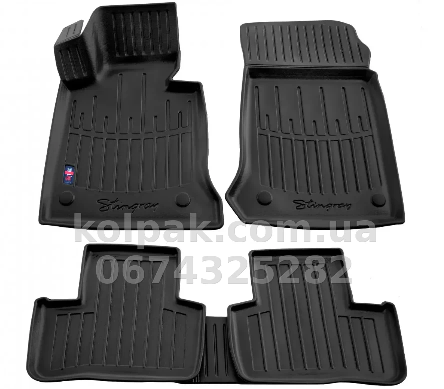 Polyurethane floor mats for Mercedes-Benz GLK-Class X204 2008-2015, with raised edges, 5 pcs, Stingray, 5012035 Polyurethane floor mats for Mercedes-Benz GLK-Class X204 2008-2015, with raised edges, 5 pcs, Stingray, 5012035 β photo 1