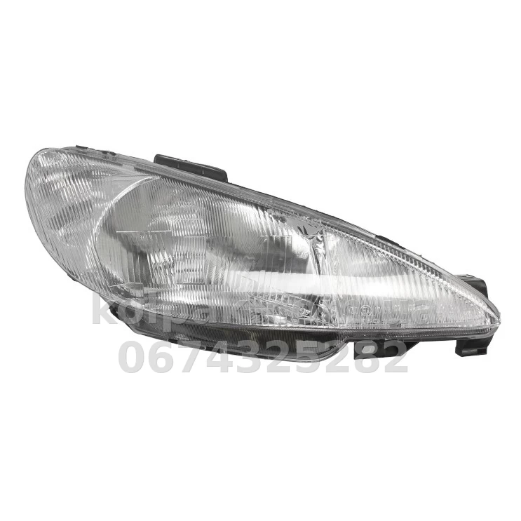 Front right headlight Peugeot 206 1998-, H4, electric adjustment, Depo, 550-1120R-LD-EM Front right headlight Peugeot 206 1998-, H4, electric adjustment, Depo, 550-1120R-LD-EM β photo 1