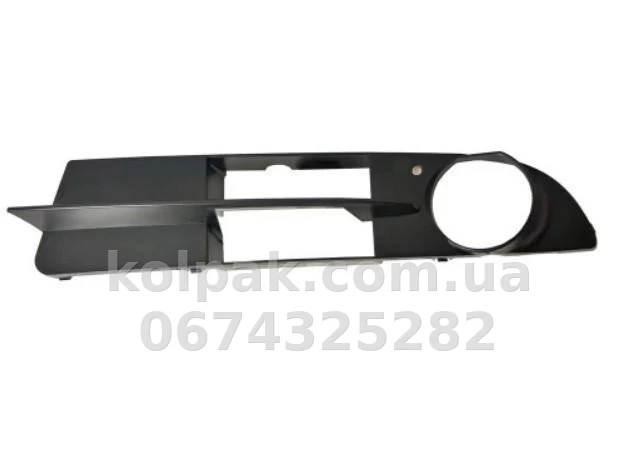 Ліва решітка бампера BMW 5-Series E60/E61 2003-2010, з отвором для протитуманної фари, відкрита, AVTM, 51117049243, 1404 911 Ліва решітка бампера BMW 5-Series E60/E61 2003-2010, з отвором для протитуманної фари, відкрита, AVTM, 51117049243, 1404 911 — фото 1