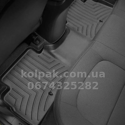 Floor mats for Kia Soul 2015-2019, with raised edges, rear, black, Weathertech 446012 — photo 2