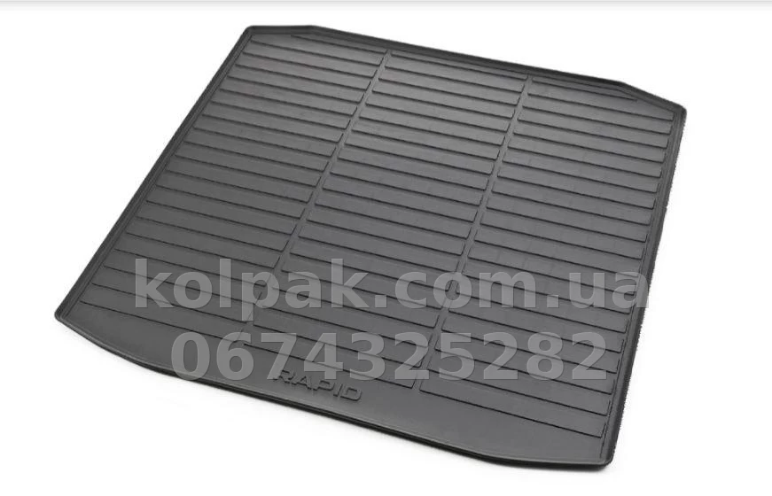Oryginalna mata do bagażnika Skoda Rapid 2012-2020, guma, Vag 5JA061190 Oryginalna mata do bagażnika Skoda Rapid 2012-2020, guma, Vag 5JA061190 — zdjęcie 1