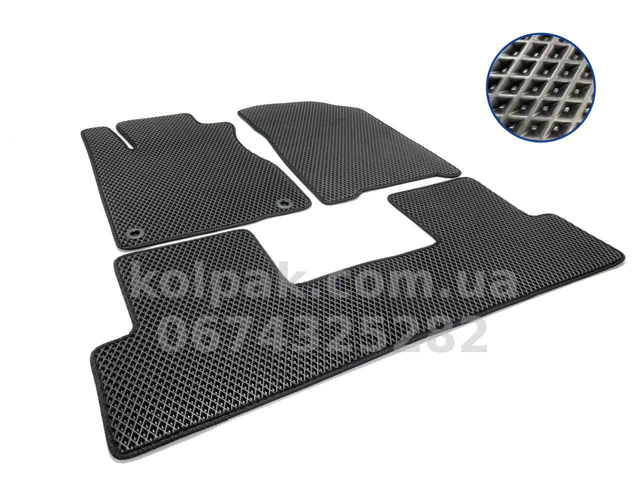 Килимки в салон Honda CR-V 2012-2016, EVA, чорні, 4 шт., AVTM BLCEV1207 Килимки в салон Honda CR-V 2012-2016, EVA, чорні, 4 шт., AVTM BLCEV1207 — фото 1