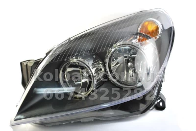 Передня ліва фара Opel Astra H 2007-2014, H7/H1, чорна рамка, електричне регулювання, із моторчиком, Depo, 442-1140L-LD-EM Передня ліва фара Opel Astra H 2007-2014, H7/H1, чорна рамка, електричне регулювання, із моторчиком, Depo, 442-1140L-LD-EM